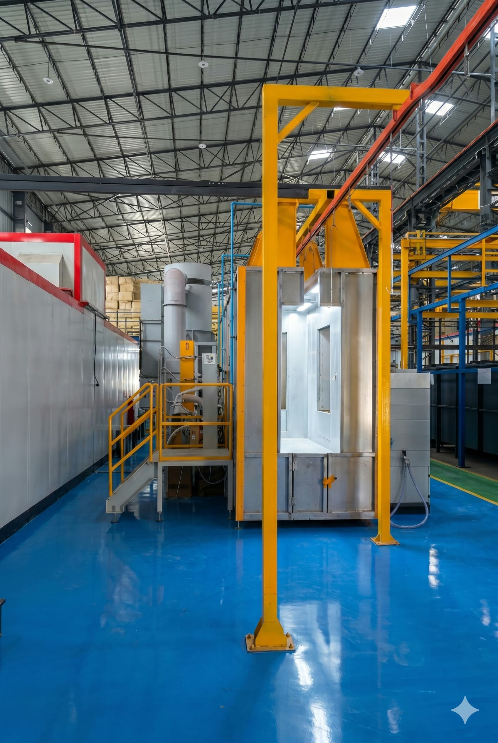 Manual powder spray booth